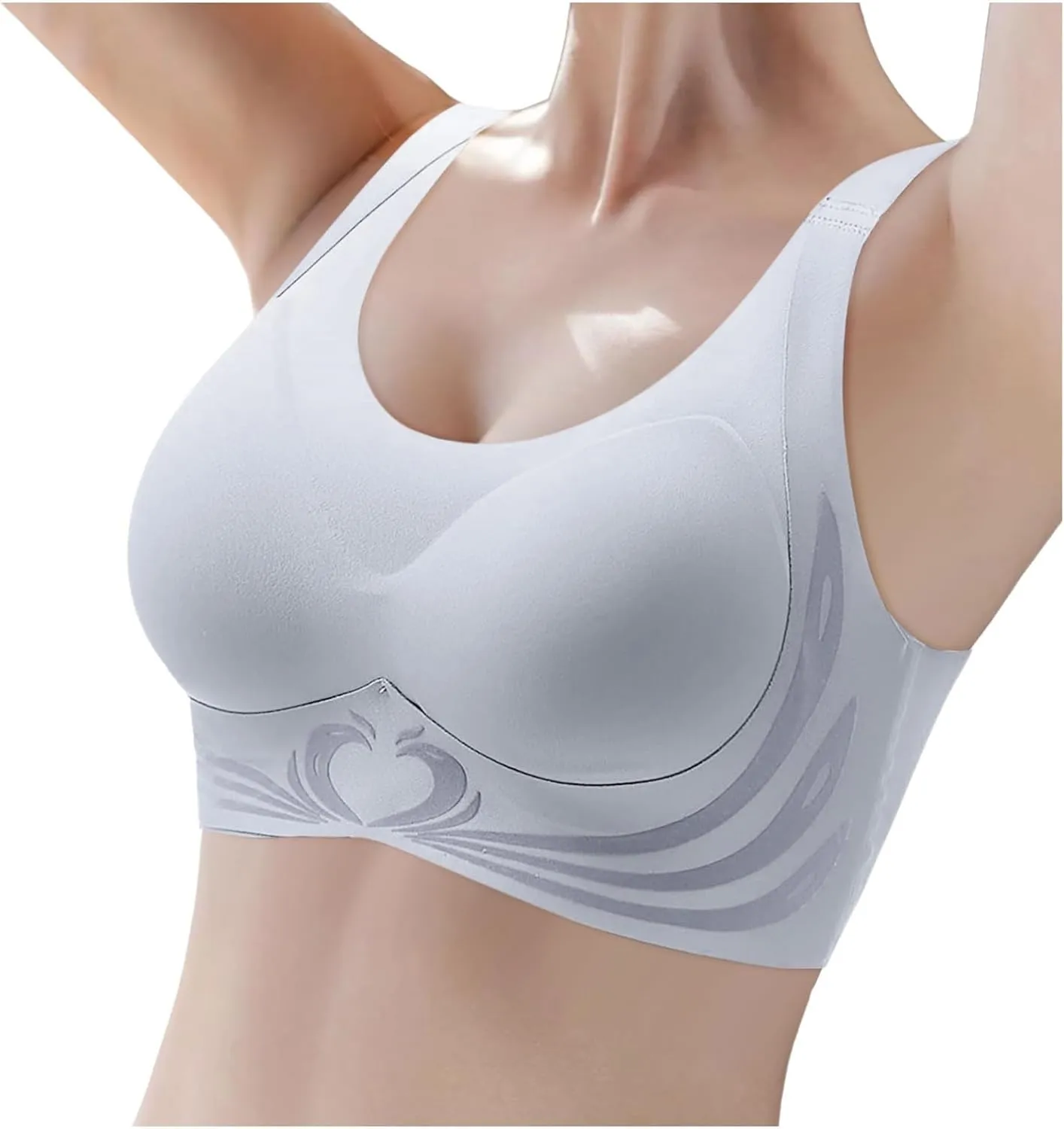 Queenvie Lush Fitting Bra Lifting, Queen Vie Powerful Push-Up Seamless Bras Women Full Coverage Wireless Bloommiss Bra
