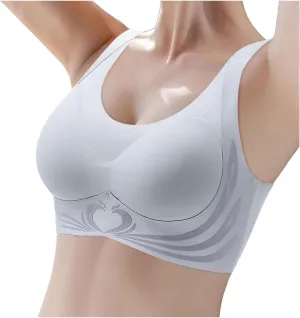Queenvie Lush Fitting Bra Lifting, Queen Vie Powerful Push-Up Seamless Bras Women Full Coverage Wireless Bloommiss Bra