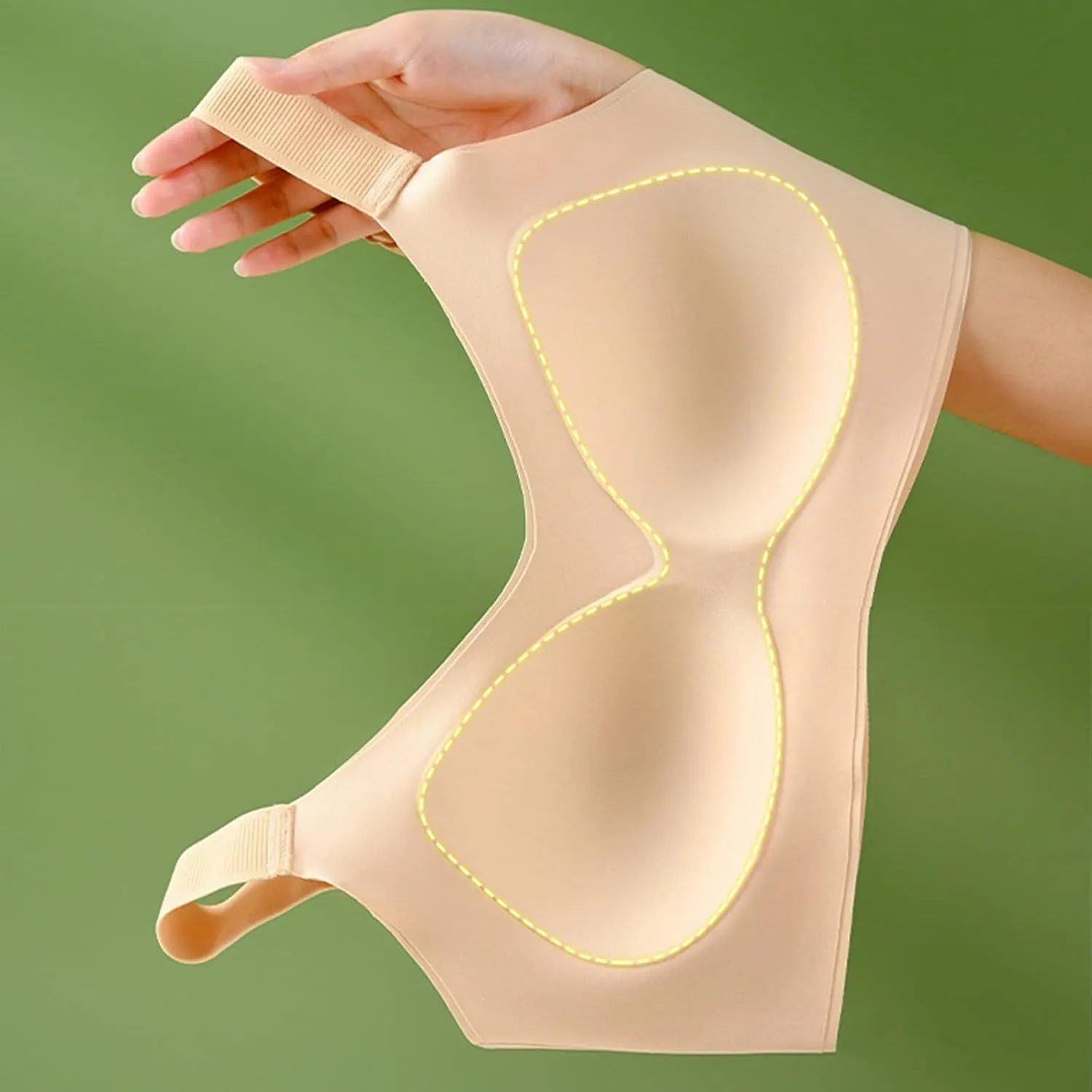 Queenvie Lush Fitting Bra Lifting, Queen Vie Powerful Push-Up Seamless Bras Women Full Coverage Wireless Bloommiss Bra
