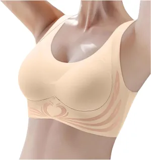 Queenvie Lush Fitting Bra Lifting, Queen Vie Powerful Push-Up Seamless Bras Women Full Coverage Wireless Bloommiss Bra