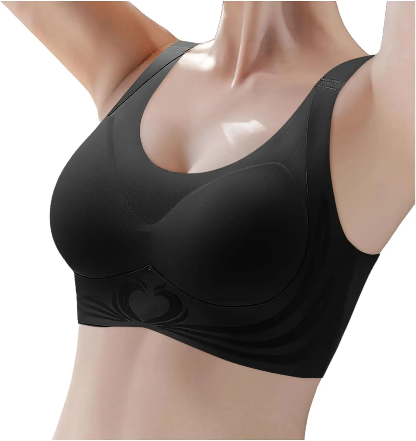 Queenvie Push Up Bra,Lush Fitting Powerful Push Up Seamless Bras Full Coverage Anti-Sagging Gather Comfortable Bralettes