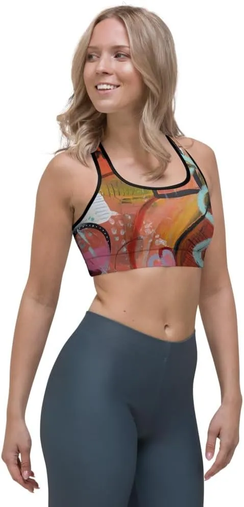 Racerback Sports Bra - Sports Bra for Women High Impact Workouts Low Impact Exercise Womens Sports Bra for Running