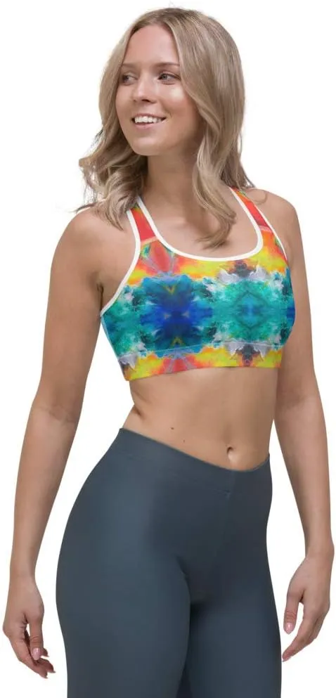 Racerback Sports Bra - Sports Bra for Women High Impact Workouts Low Impact Exercise Womens Sports Bra for Running