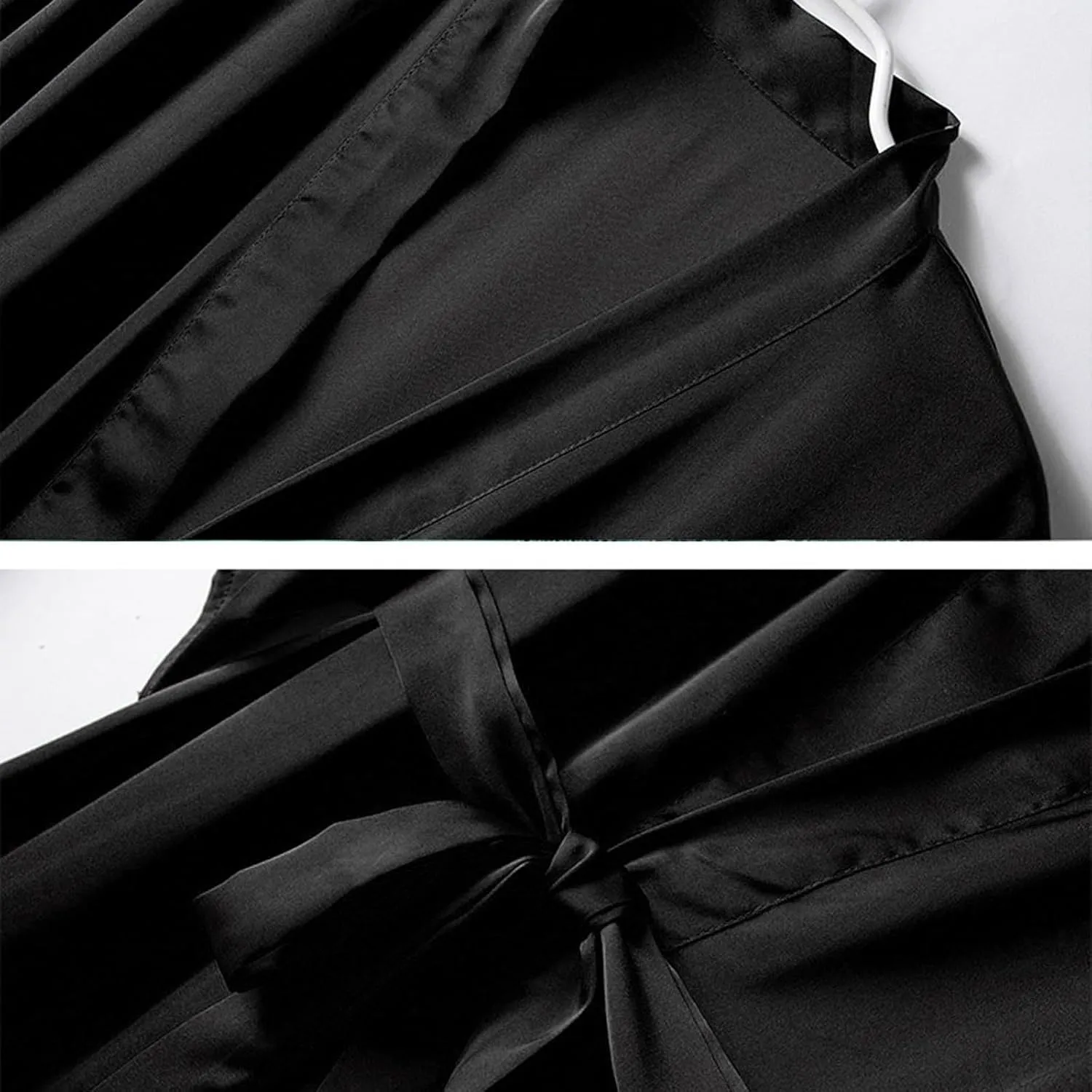 Robe Sets for Women 2 Piece Satin Nightgown Sexy Lingerie Lace Cami Night Robes Bridesmiad Wedding Party Sleepwear