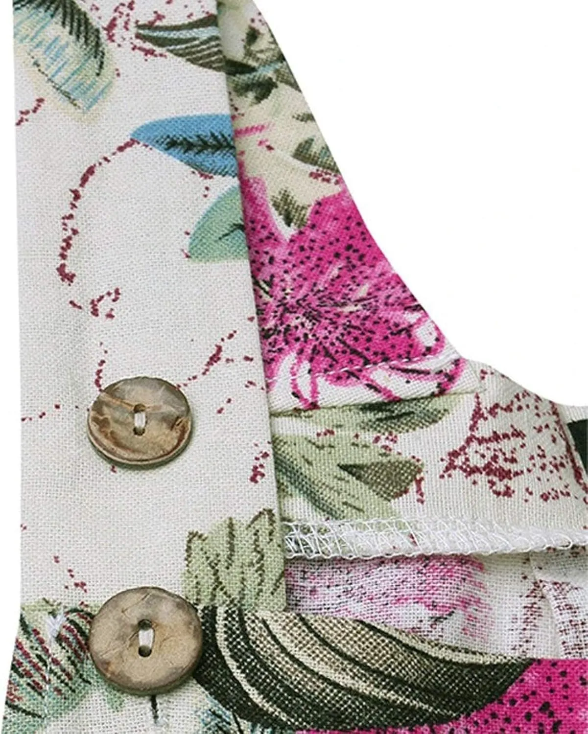Rompers for Women 2025 Summer Floral Print Boho Overalls Loose fit Wide Leg Long Jumpsuits with Pockets