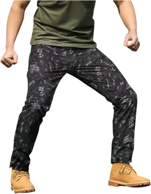 RTRDE Men's Pants Tactical Pants Water Resistant Hiking Cargo Pants Lightweight Outdoor Work Pants, S-3XL