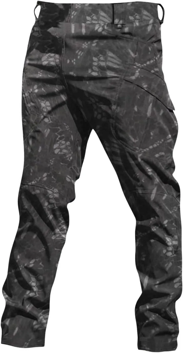 RTRDE Men's Pants Tactical Pants Water Resistant Hiking Cargo Pants Lightweight Outdoor Work Pants, S-3XL