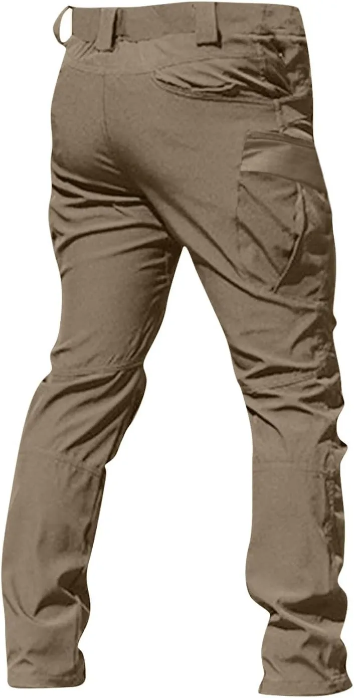 RTRDE Men's Pants Tactical Pants Water Resistant Hiking Cargo Pants Lightweight Outdoor Work Pants, S-3XL