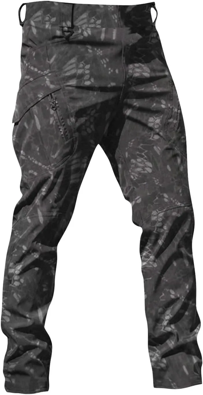 RTRDE Men's Pants Tactical Pants Water Resistant Hiking Cargo Pants Lightweight Outdoor Work Pants, S-3XL