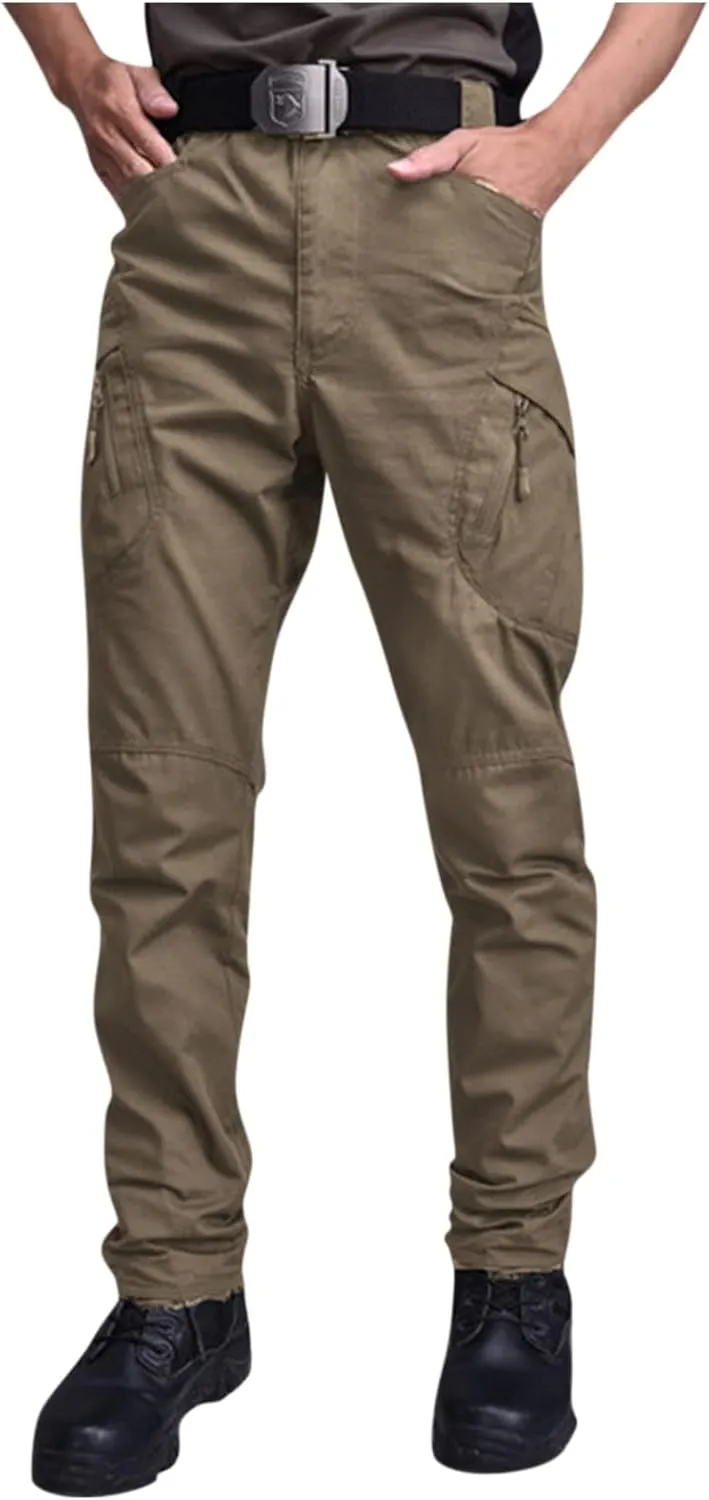 RTRDE Men's Pants Tactical Pants Water Resistant Hiking Cargo Pants Lightweight Outdoor Work Pants, S-3XL
