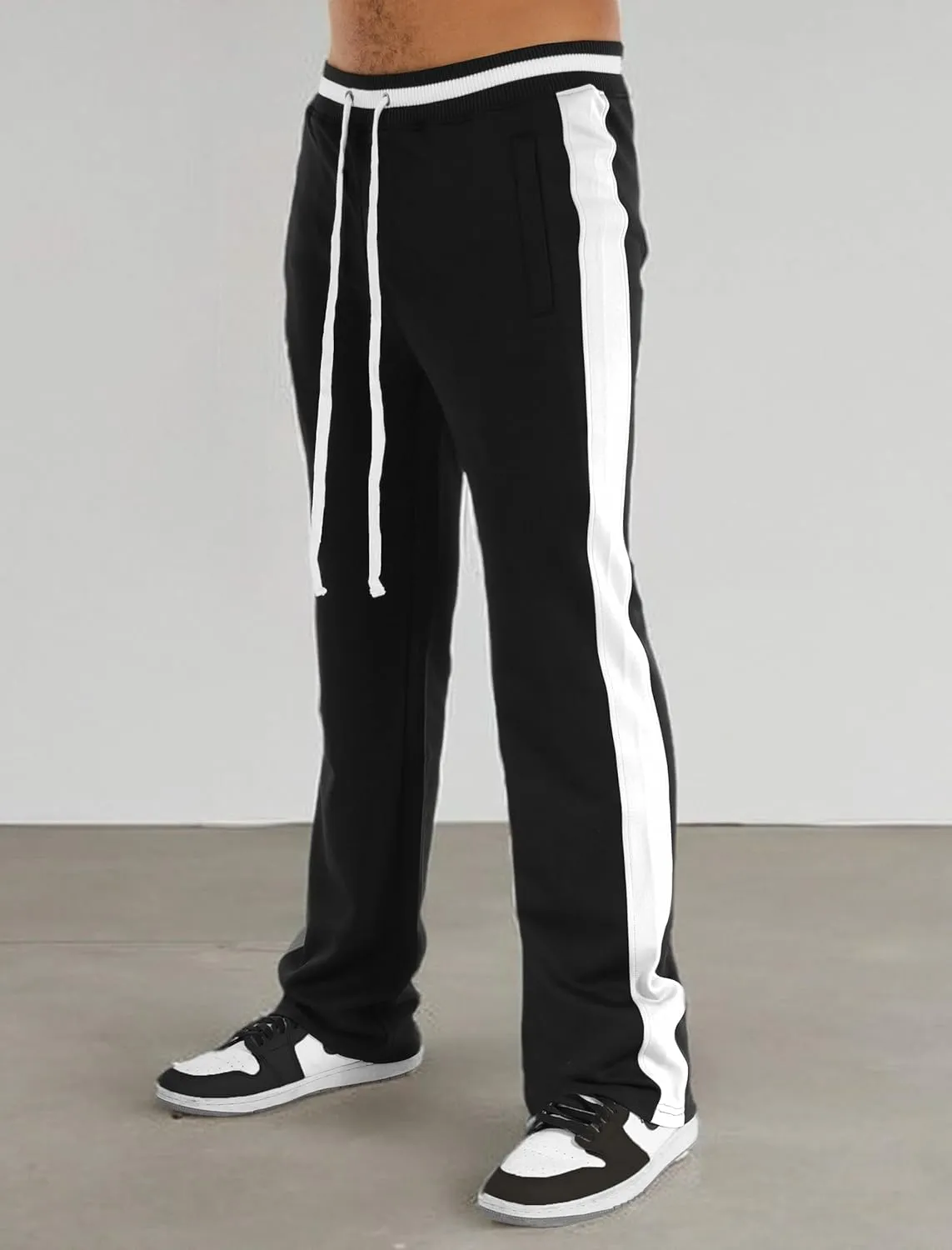 SCREENSHOT Track Pants 3202 Mens Streetwear Premium Stacked Flare Fit Urban Track Pants Workout Athletic Bottoms