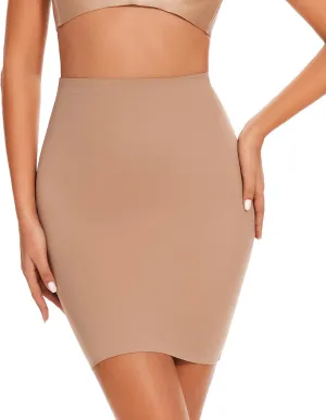 Seamless Shapewear Half Slip for Women Under Dress Tummy Control Slip Skirt Body Shaper Shapewear Dress