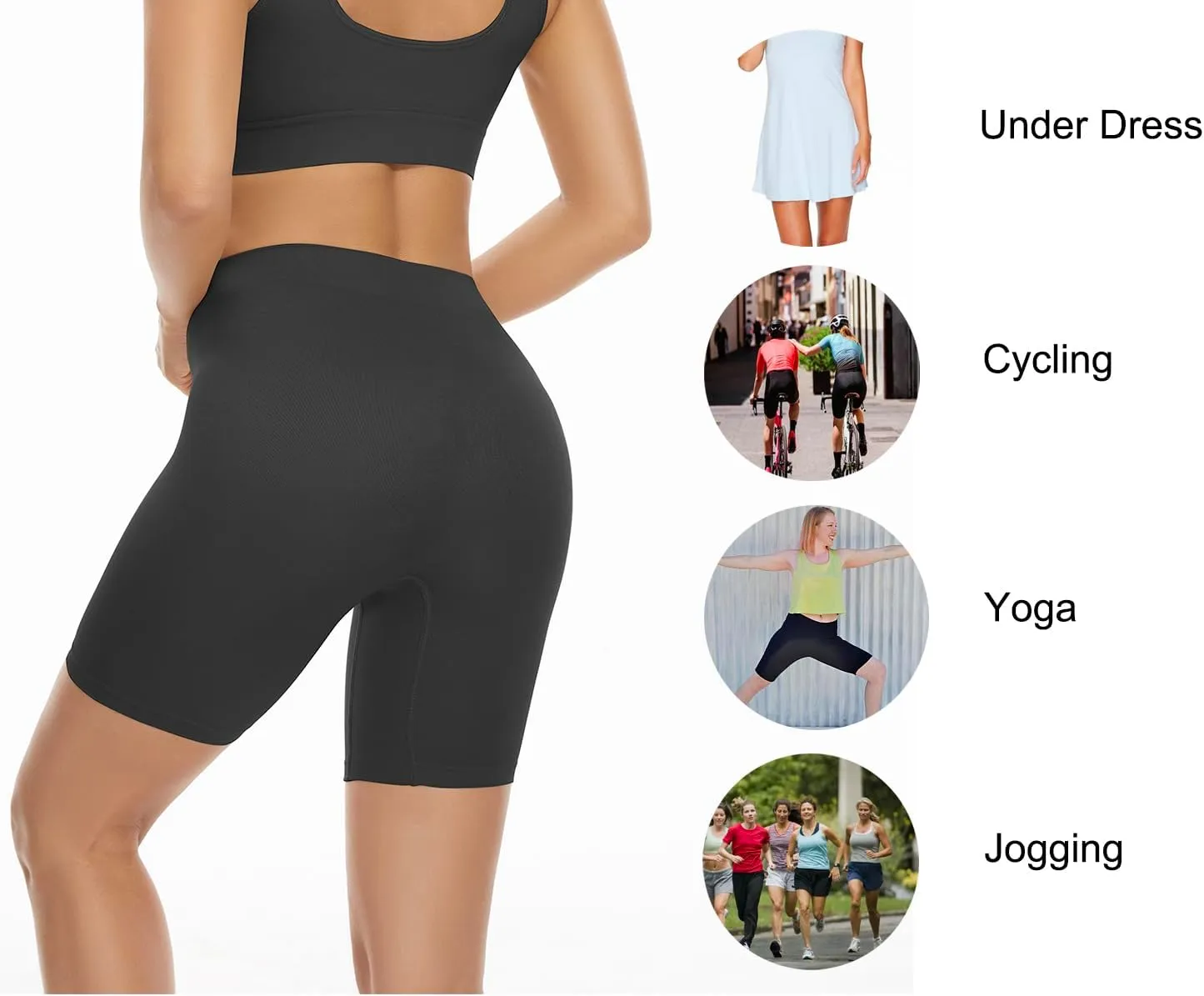 Seamless Slip Shorts Women's Smooth Slip Panties for Under Dresses Shapewear Shorts