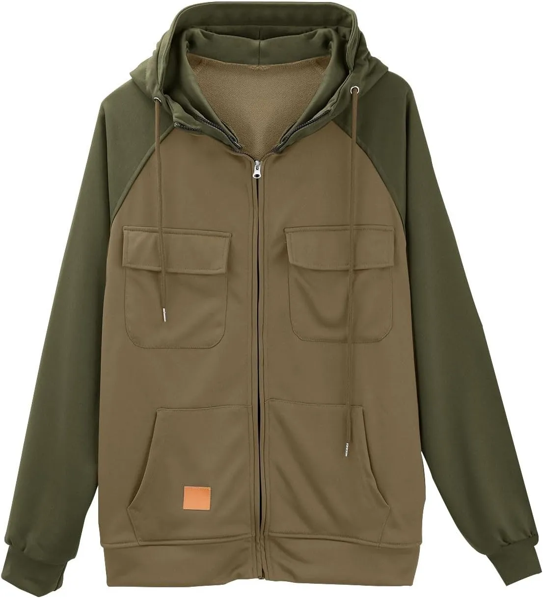 SHAOBGE Tactical Hoodies for Men 2024 Quater-Zip Pullover Vintage Sweatshirt Casual Long Sleeve Cargo Hoodies with Pocket