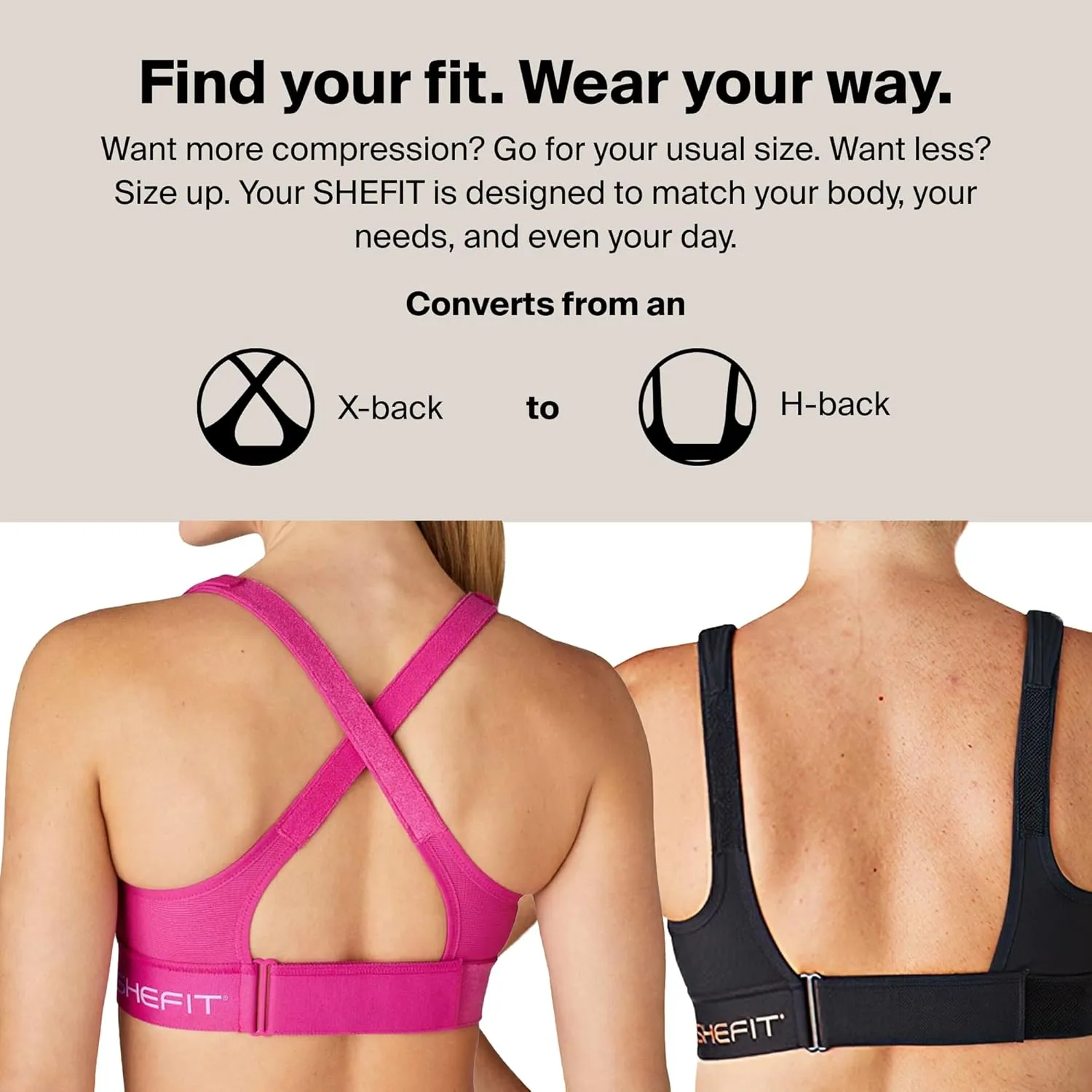 SHEFIT Ultimate Sports Bra for Women, High Impact Sports Bra
