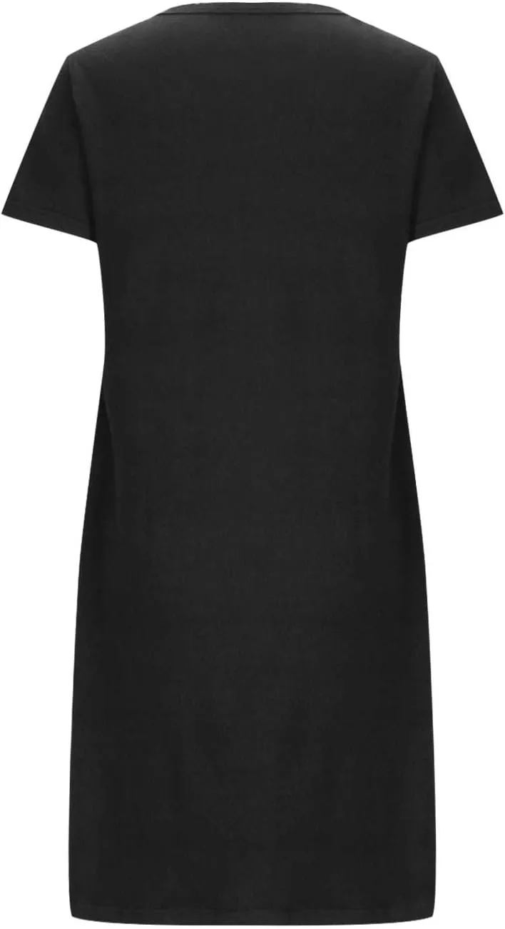 Short Sleeve Nightgowns for Women 2024 Cute Lightweight Sleepwear Soft Nightshirt Womens Loungewear Comfy Sleepshirts