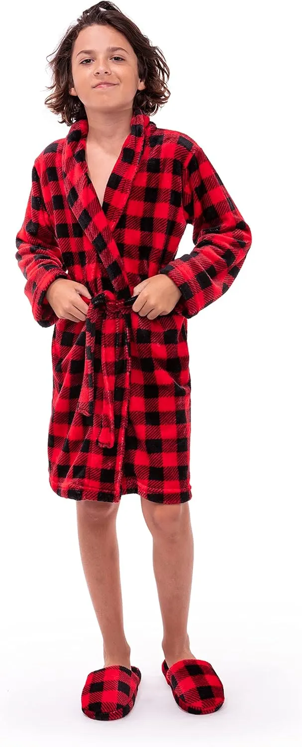 Sleep On It Pajamas Boys Robes for Kids | Fleece Pajama Bathrobes for Boys Sleep and Lounge