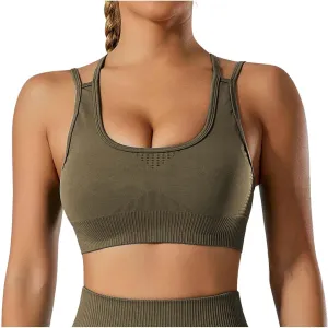 Sports Bra for Women Minimizer Sporty No Underwire Push Up Full Coverage Shaping Large Breasts Smoothing Comfortable
