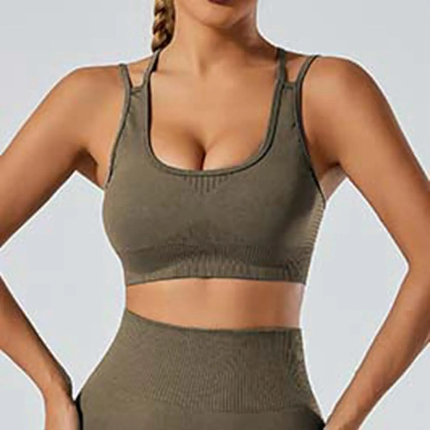 Sports Bra for Women Minimizer Sporty No Underwire Push Up Full Coverage Shaping Large Breasts Smoothing Comfortable