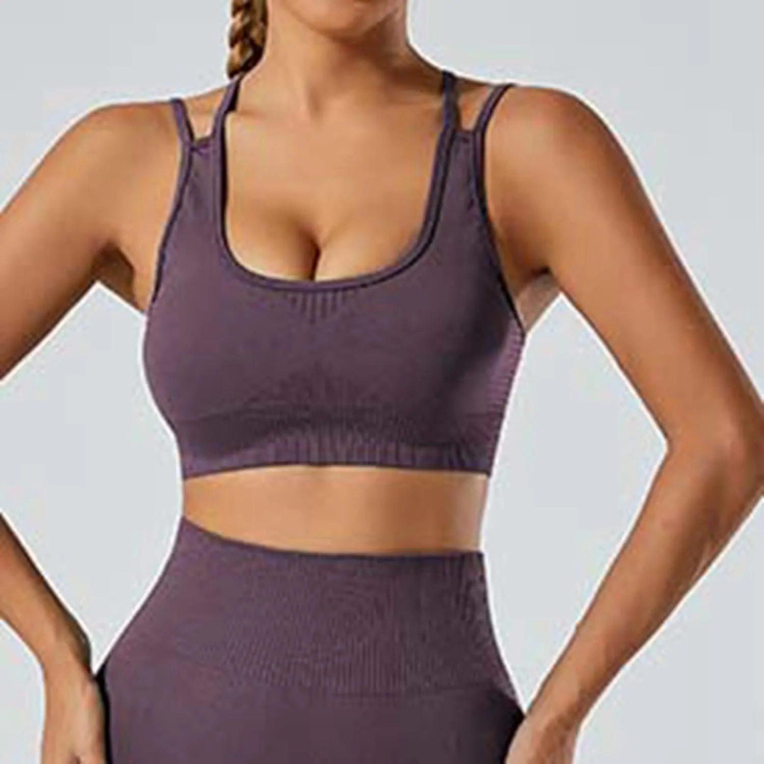 Sports Bra for Women Minimizer Sporty No Underwire Push Up Full Coverage Shaping Large Breasts Smoothing Comfortable