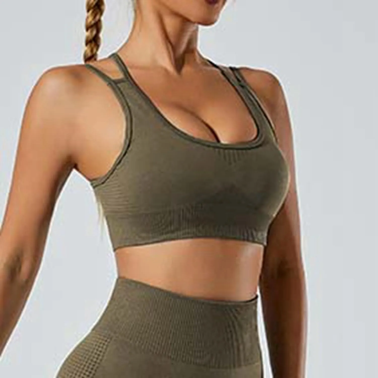 Sports Bra for Women Minimizer Sporty No Underwire Push Up Full Coverage Shaping Large Breasts Smoothing Comfortable