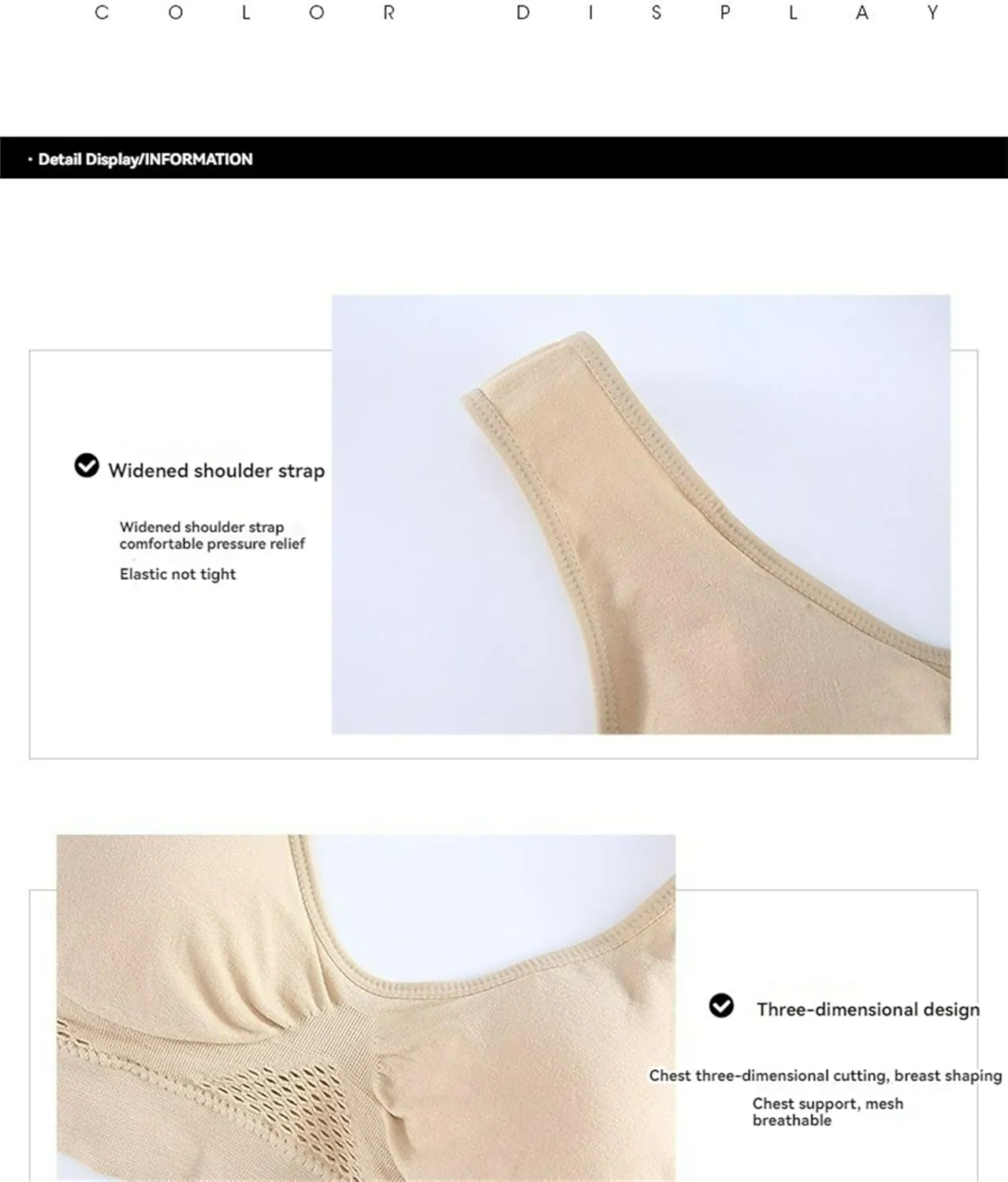 Sports Bras for Women Breathable Anti-Sagging Breasts Bra Summer Ultra-Thin Comfort Cool Liftup Air Underwear Bralette
