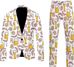 Suits for Men Suit Fashion Casual Printed Coat Vest Pants Suit Formal Work Suit Winter Windeproof Suit Men Slim Fit