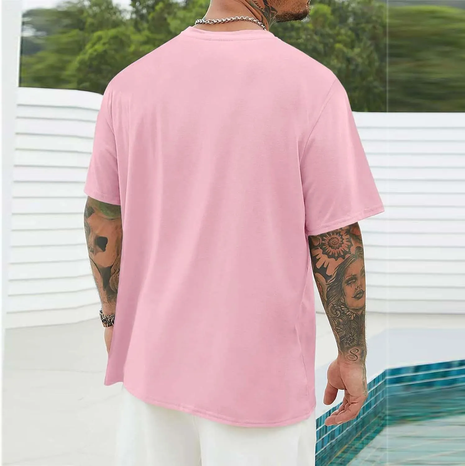 Summer Short Sleeve T Shirts for Men 2025 Business Casual Tops Fashion Vacation Clothes Graphic Tees