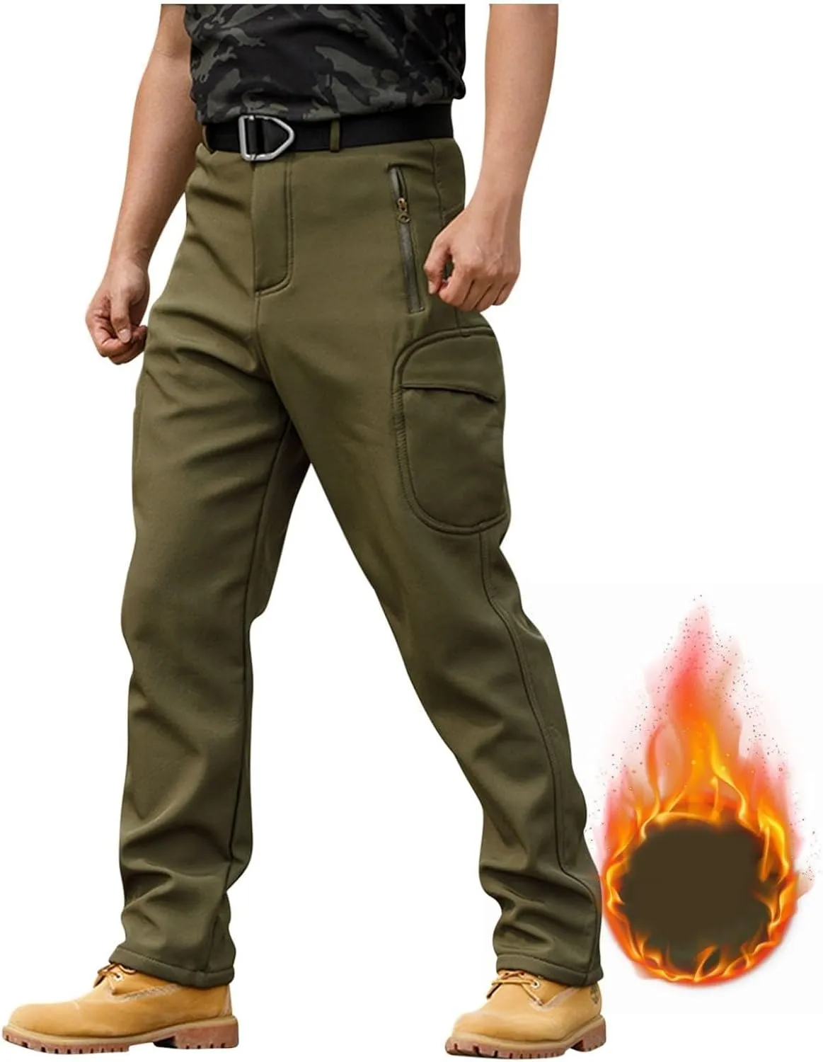 Tactical Cargo Pants for Men Flex Ripstop Waterproof Work Pants Outdoor Hiking Camping Thermal Flexcamo Combat Pants