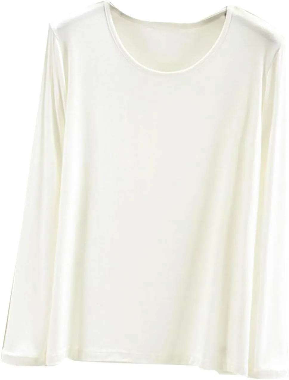TANGNADE Women's Long Sleeve Sleep T-Shirt Crew Neck Pajama Tops Nightwear Comfy Shirts Trendy Fashion Lounge Clothes