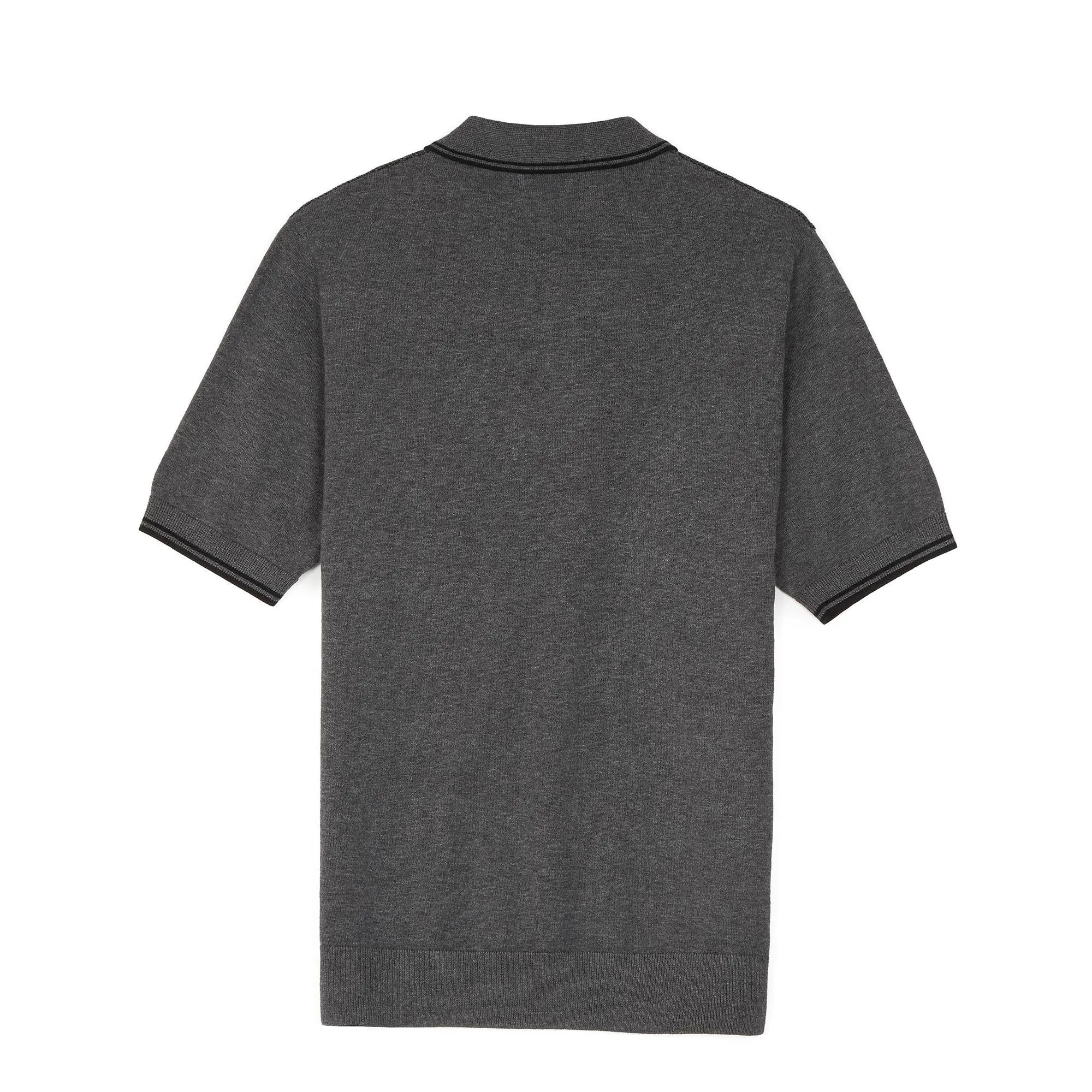 Textured Knit Shirt (Charcoal)