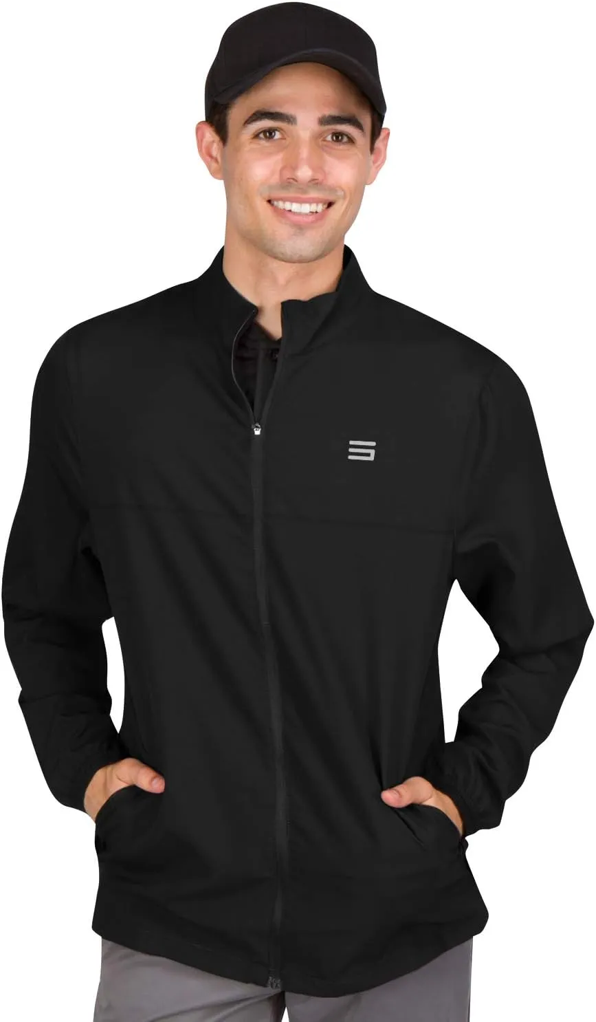 Three Sixty Six Mens Windbreaker Jackets - Zippered Golf Wind Breaker Jacket - Vented, Dry Fit