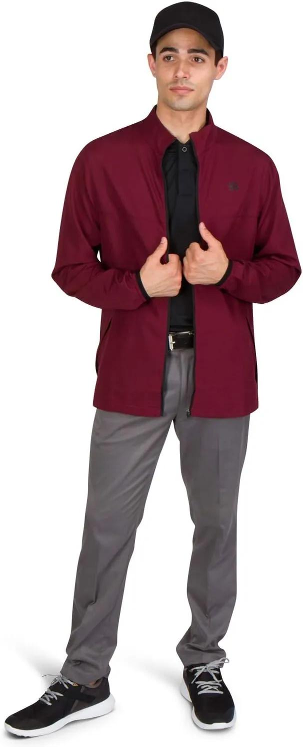 Three Sixty Six Mens Windbreaker Jackets - Zippered Golf Wind Breaker Jacket - Vented, Dry Fit