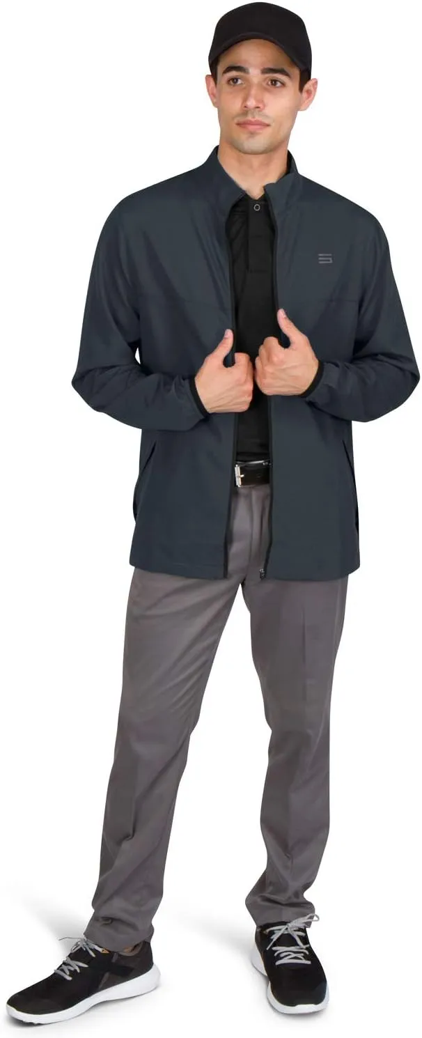 Three Sixty Six Mens Windbreaker Jackets - Zippered Golf Wind Breaker Jacket - Vented, Dry Fit