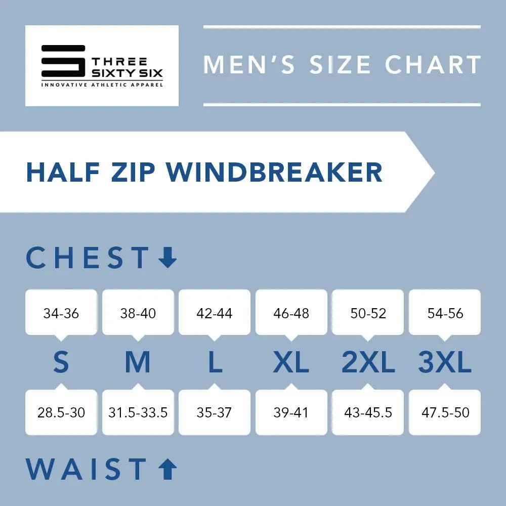 Three Sixty Six Mens Windbreaker Jackets - Zippered Golf Wind Breaker Jacket - Vented, Dry Fit