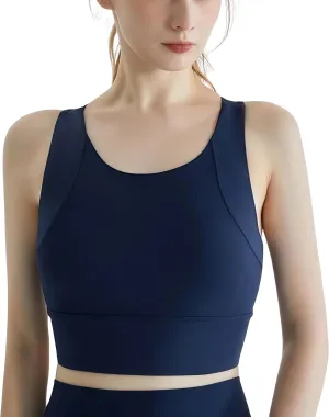 Upright Sports Bra, Upright Posture Corrector Sports Bra, Womens' Sports Bras Longline Wirefree Padded