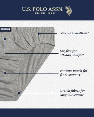 U.S. Polo Assn. Mens Bikini Underwear - 12 Pack String & Classic Cut Mens Briefs (Sizes S-3XL)