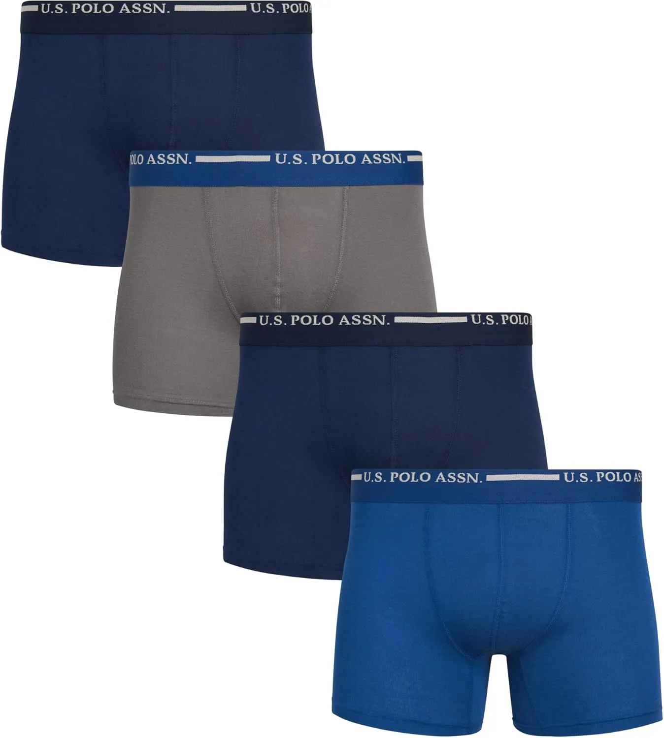 U.S. Polo Assn. Men's Underwear - Classic Boxer Briefs (4 Pack)