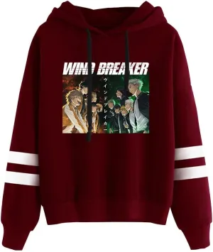 Wind Breaker Anime Hoodies Pocketless Parallel Bars Sleeve Sweatshirt Woman Man Clothes