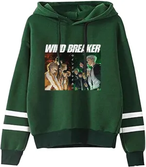 Wind Breaker Anime Hoodies Pocketless Parallel Bars Sleeve Sweatshirt Woman Man Clothes