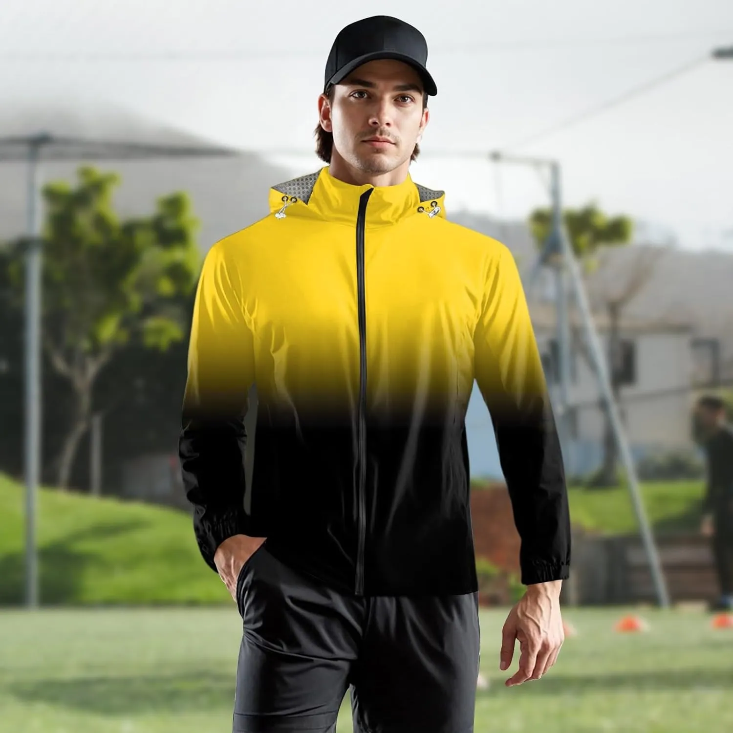 Wind Breaker Jackets Mens Lightweight Waterproof Windbreaker, Big and Tall Work Outerwear