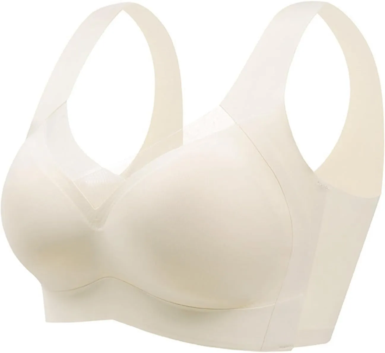 Wireless Bras for Women V Mesh Comfort Bralette Push up Bras No Underwire Seamless Full Coverage T Shirt Everyday Bra