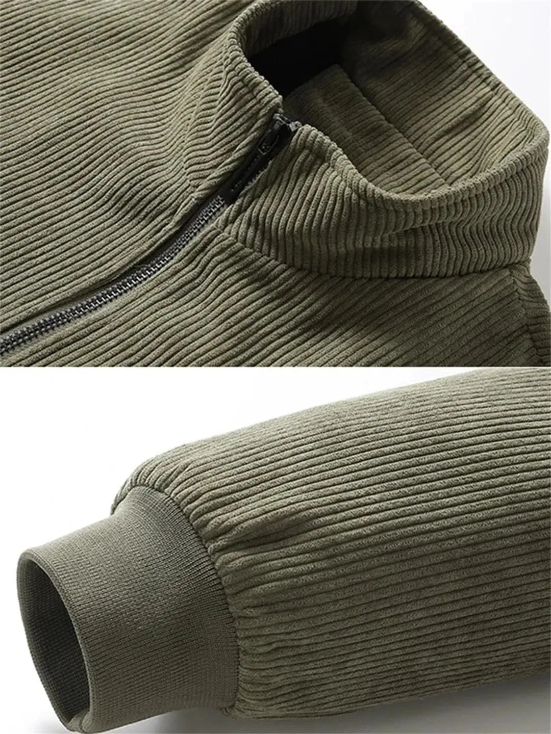 Wjnvfioo Men's Cotton-Padded Jacket Fashion Corduroy Cotton-Padded Jacket Thick Coat Cashmere Cotton-Padded Jacket