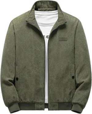 Wjnvfioo Men's Cotton-Padded Jacket Fashion Corduroy Cotton-Padded Jacket Thick Coat Cashmere Cotton-Padded Jacket