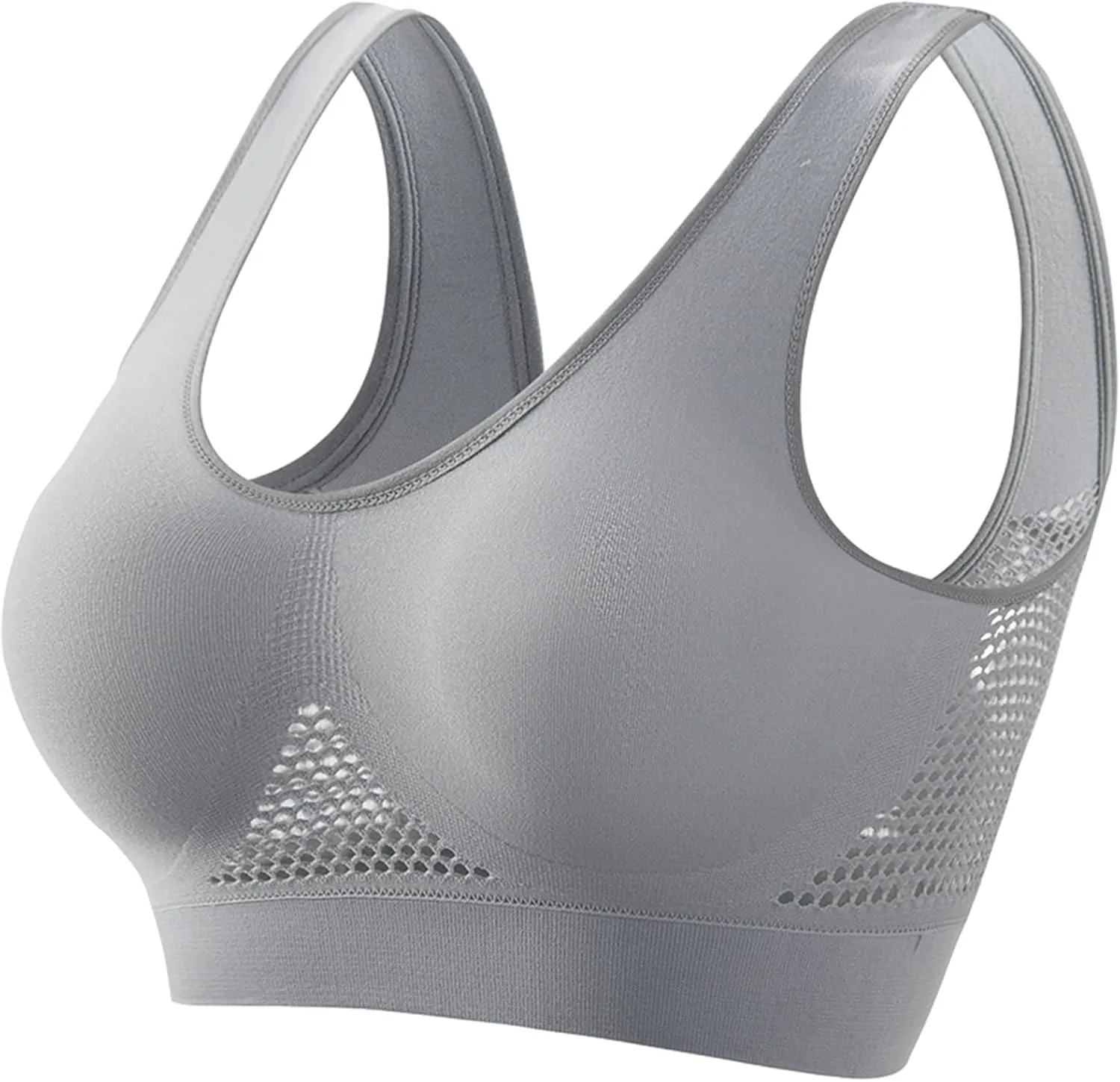 Women Sports Bra Breathable Cool Lift Up Air Bra Seamless Wireless Bra Comfy Plus Size Bra Yoga Bra No Underwire Bra