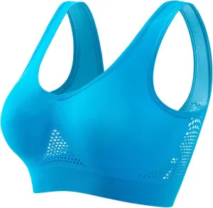 Women Sports Bra Breathable Cool Lift Up Air Bra Seamless Wireless Bra Comfy Plus Size Bra Yoga Bra No Underwire Bra