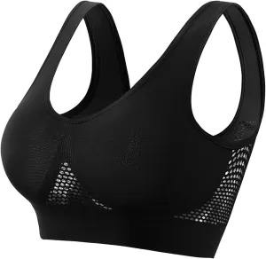 Women Sports Bra Breathable Cool Lift Up Air Bra Seamless Wireless Bra Comfy Plus Size Bra Yoga Bra No Underwire Bra