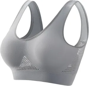 Women Sports Bra Breathable Cool Lift Up Air Bra Seamless Wireless Bra Comfy Plus Size Bra Yoga Bra No Underwire Bra