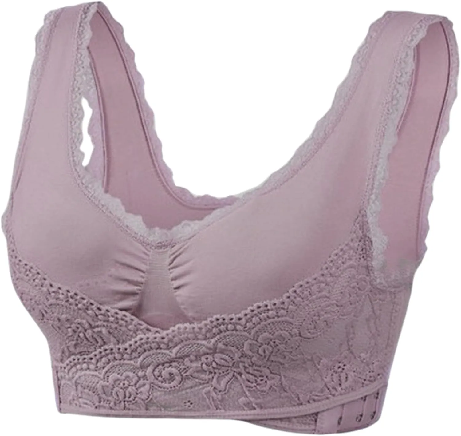 Womens Comfy Corset Bra Front Cross Side Buckle Lace Bras Lightweight No Underwire Full Coverage Sports Bras 2025
