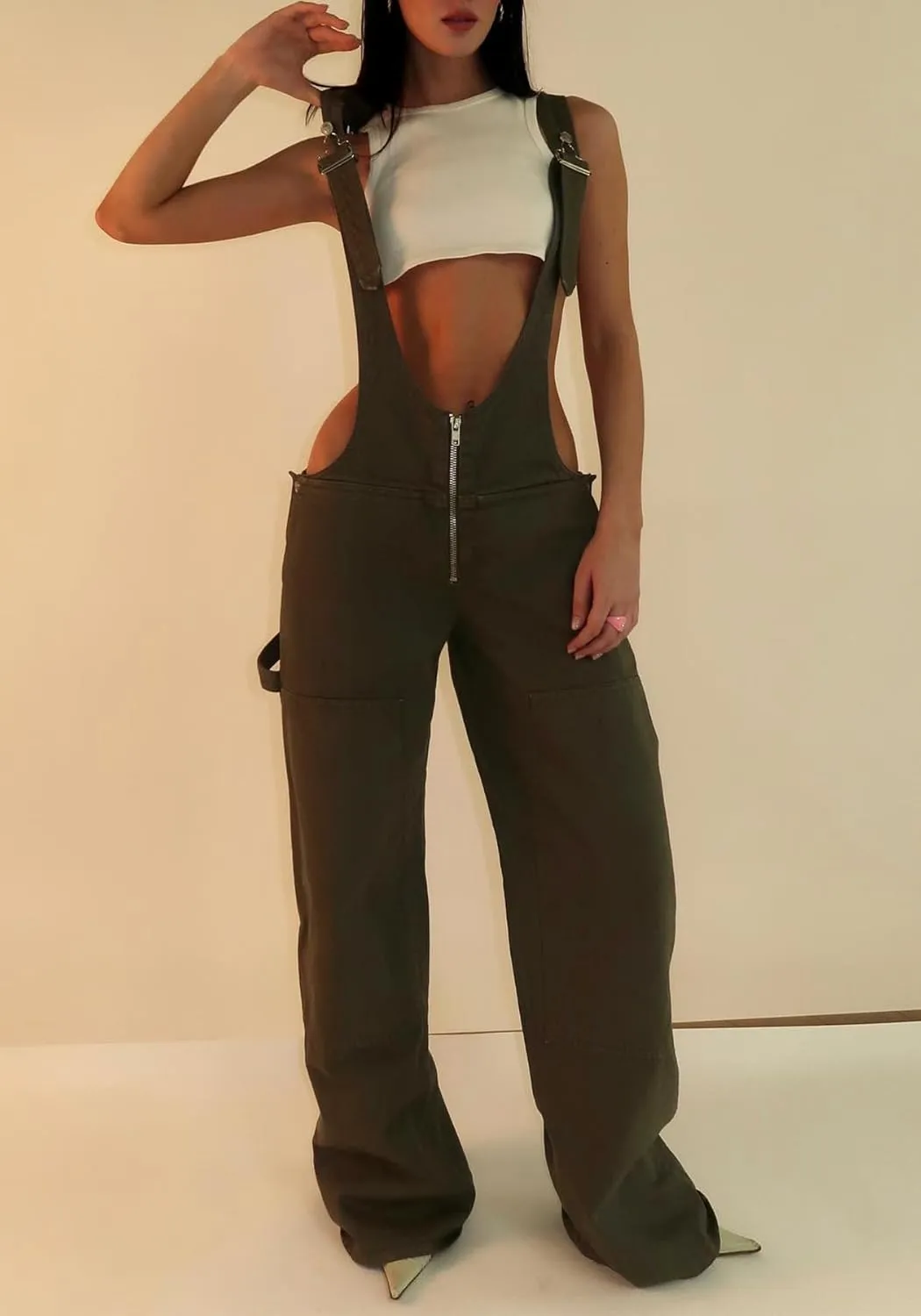 Womens Denim Overalls Loose Fit Wide Leg Baggy Jeans Overalls Y2k 2025 Denim Jumpsuit